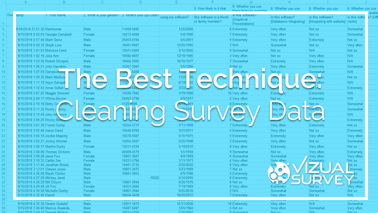 Cleaning Survey Data: The Best Technique