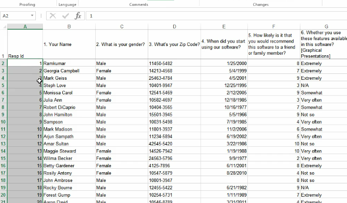 respondent id google forms